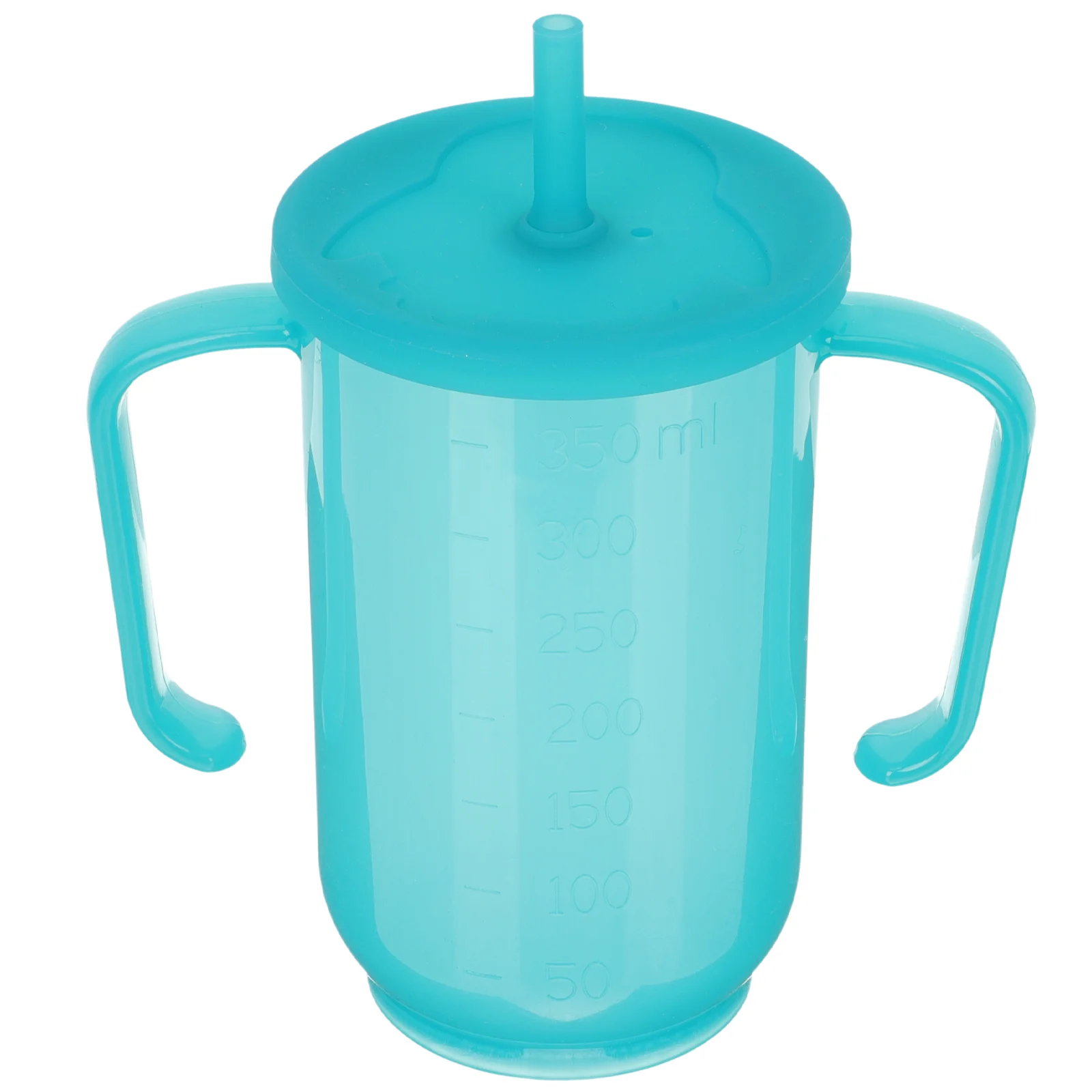 Ergonomic Anti Choking Cup For Food Grade Material Spill Proof Water Bottles Handled Cups Old People Gifts Double Handle Plastic