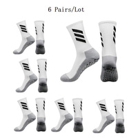 6 Pair New Football Socks Anti-Slip Breathable Man Woman Thickened Towel Bottom Soccer Sports Socks Rugby Basketball Yoga Socks