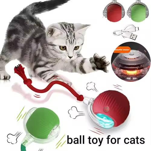 New Cat Interactive Ball Toy,Automatic Rolling Cat Ball Rechargeable,Smart Kitten Interactive Toy,Intelligent Balls Toy for Cat - Image 4