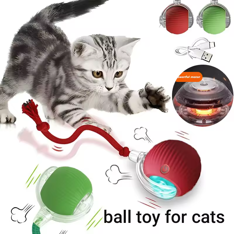 New Cat Interactive Ball Toy,Automatic Rolling Cat Ball Rechargeable,Smart Kitten Interactive Toy,Intelligent Balls Toy for Cat - Image 4