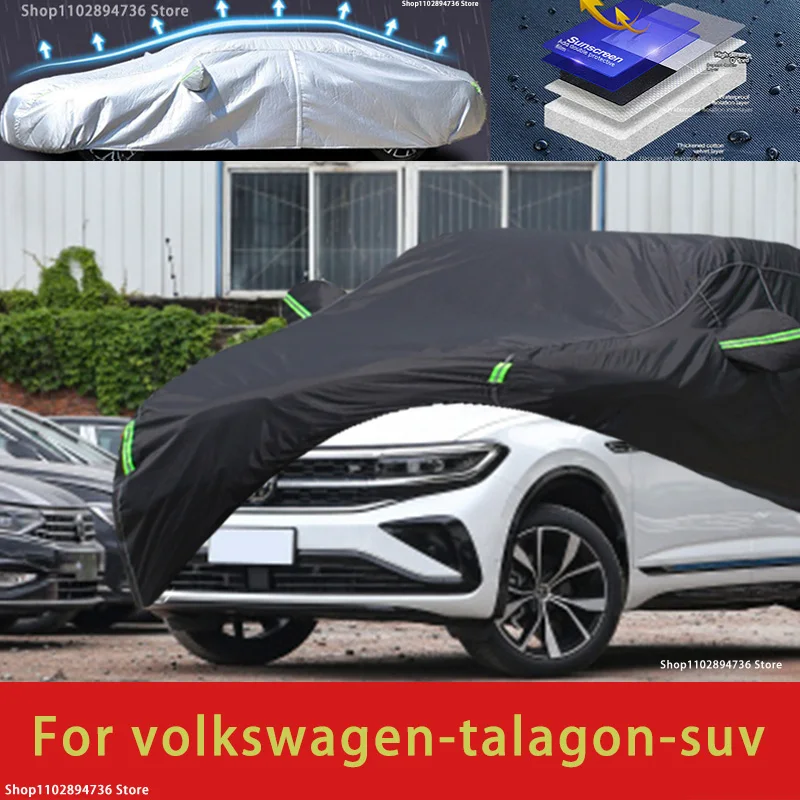 

For Volkswagen Talagon Fit Outdoor Protection Car Covers Snow Cover Sunshade Waterproof Dustproof Exterior black car cover