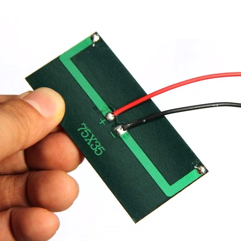 5.5V Mini Solar Cell with Cable 0.33W Solar Panel DIY Solar Toys Small Solar Power Projects 75*35MM 20PCS Free Shipping