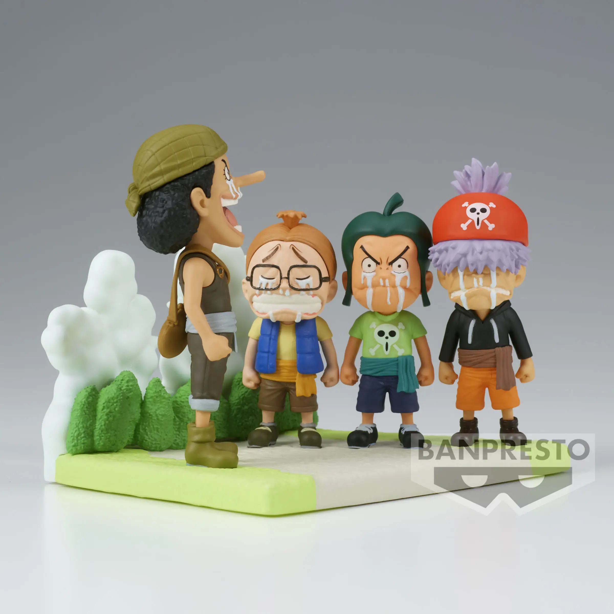 Bandai Glasses Factory WCF One Piece New Series Story Line 6 Usopp Thieves Group Can Be Moving Hand Office Tabletop Decoration