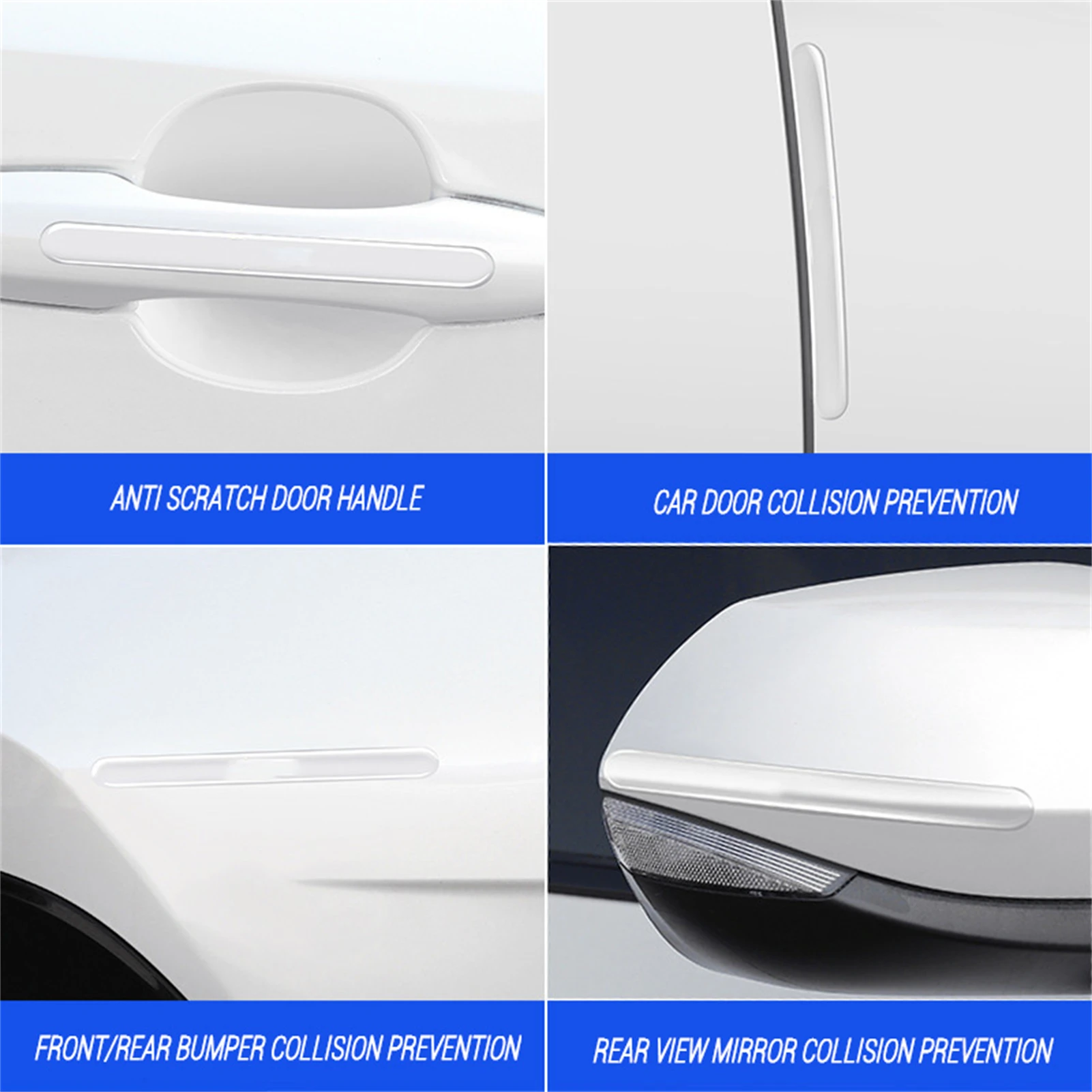 Car Door Handle Scratch Protector Drip Gel Extension Design Car Bumper Stickers for Auto Door Handle Cups