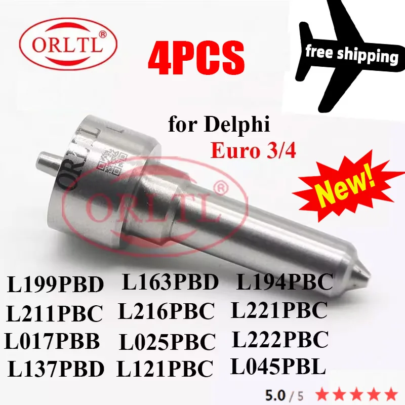 

L096PBD L045PBD L137PBD L121PBD L199PRD L163PBD L028PBD L211PBD L216PBD L221PBD L025PBD For Delphi 3/4 Diesel Injector Nozzle