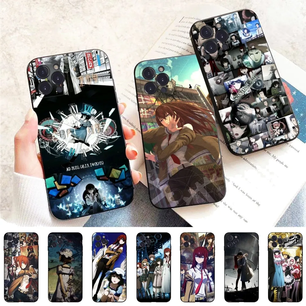 Steins Gate Anime Phone Case For iPhone 15 14 13 12 Mini 11 Pro XS Max X XR SE 6 7 8 Plus Soft Silicone Cover