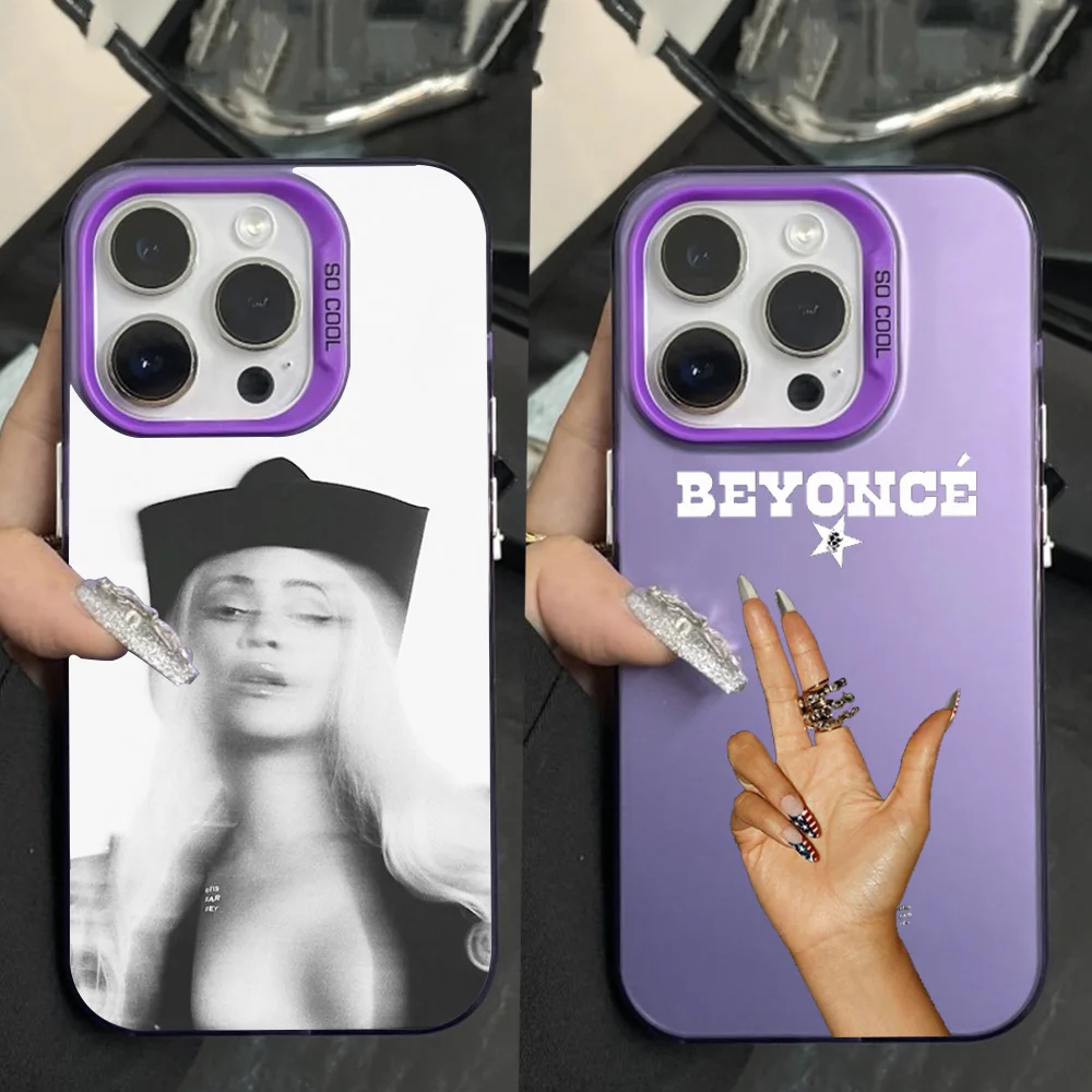 

B-Beyonce Cowboy Phone Case For iPhone 16,15,14,13,12,11,Pro,Max,Plus,Mini,XS Anti Fall Purple Matte Hard Bumper