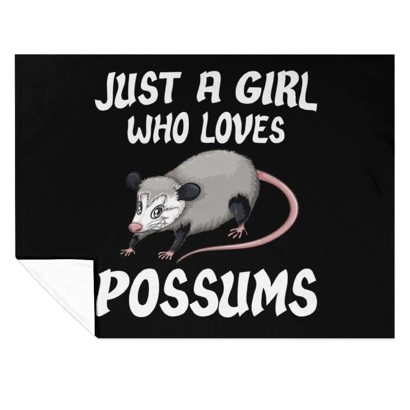 

Just A Girl Who Loves Possums Throw Blanket Blankets Sofas Of Decoration Luxury Brand halloween Blankets