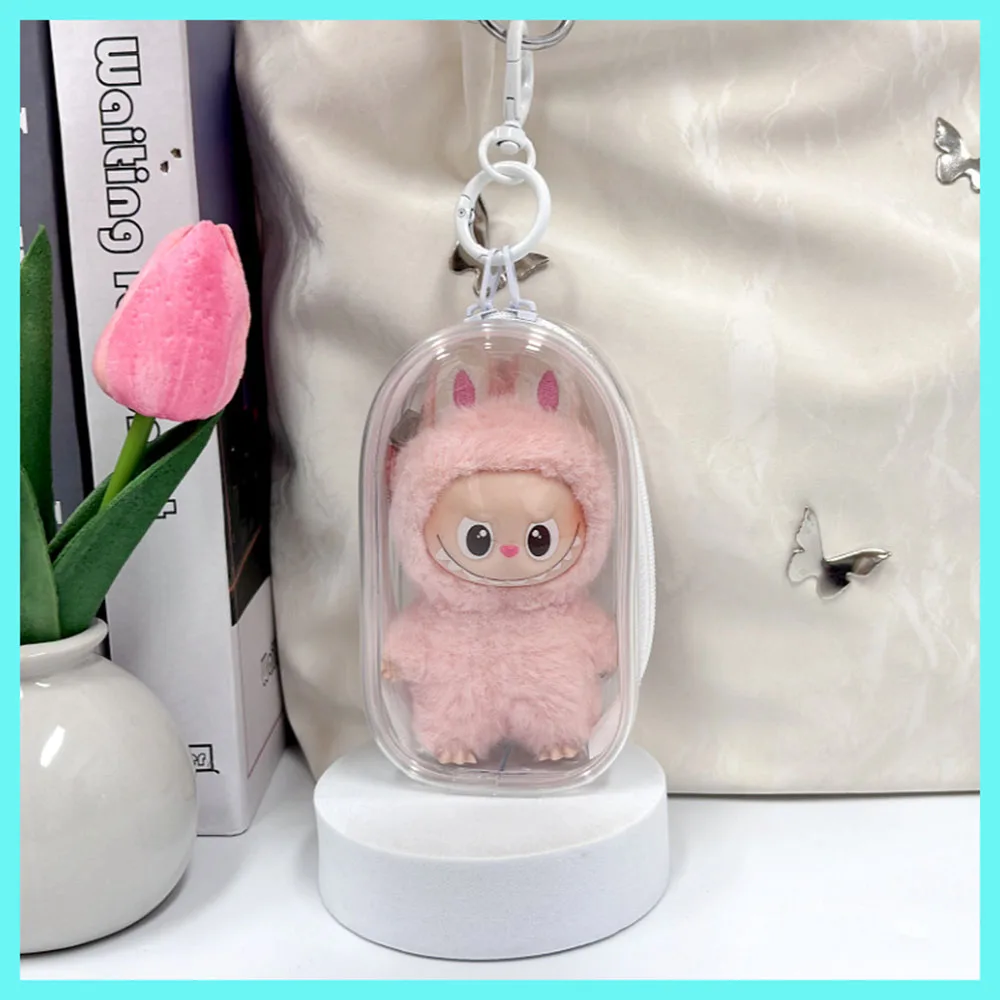

Doll Accessories Mini Labubu Outing Display Bag Protector Case For 10.5cm Labubu V4 The Monsters Pin for Love Series Storage Bag