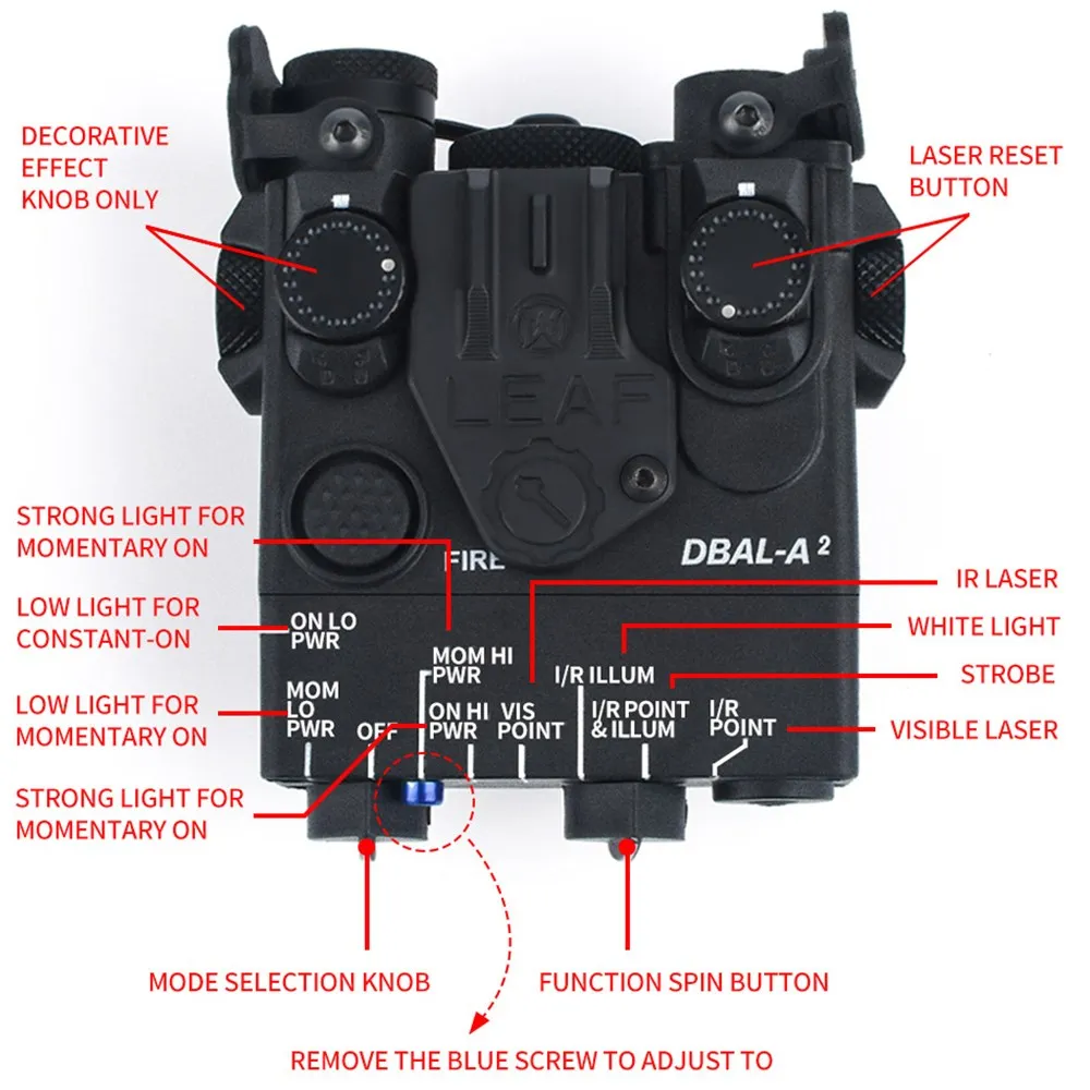 Tactical DBAL A2 Laser Green Blue Red IR Sight Weapon Led Light M300A Flashlight Remote Dual Control Pressure Switch Airsoft Set