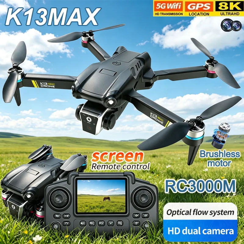 

K13MAX Professional RC Drone WIFI FPV 8K HD Camera Foldable Quadcopter Height Hold Gesture Photography Screen Remote Control Toy
