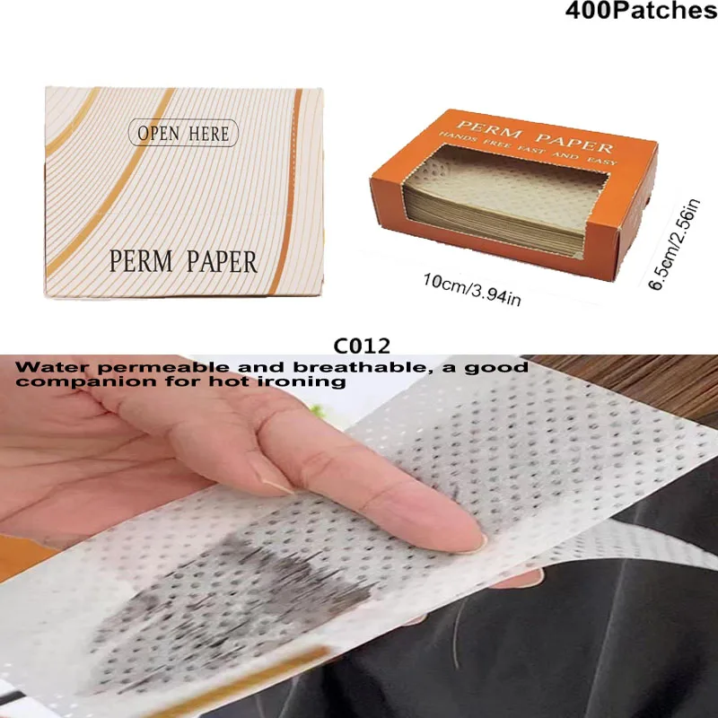 400sheet /Box Salon Hair Perming Paper Hair Curler Salon Temperature Resistant Blanching Perm Paper Electric Hair Curls Paper