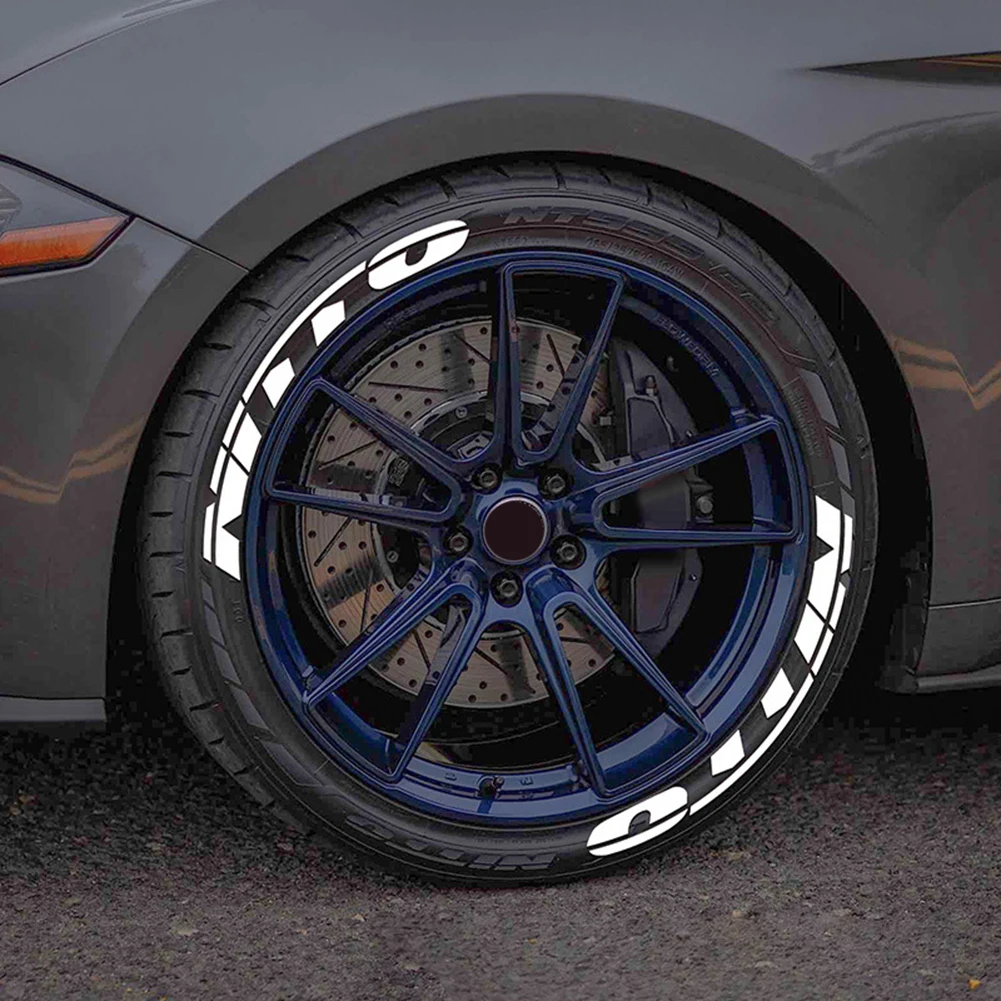 

8 шт., наклейки на автомобильные шины, наклейки на колеса, наклейки, украшения «сделай сам», аксессуары для автомобилей, грузовиков, внедорожников, фургонов, мотоциклов Whi