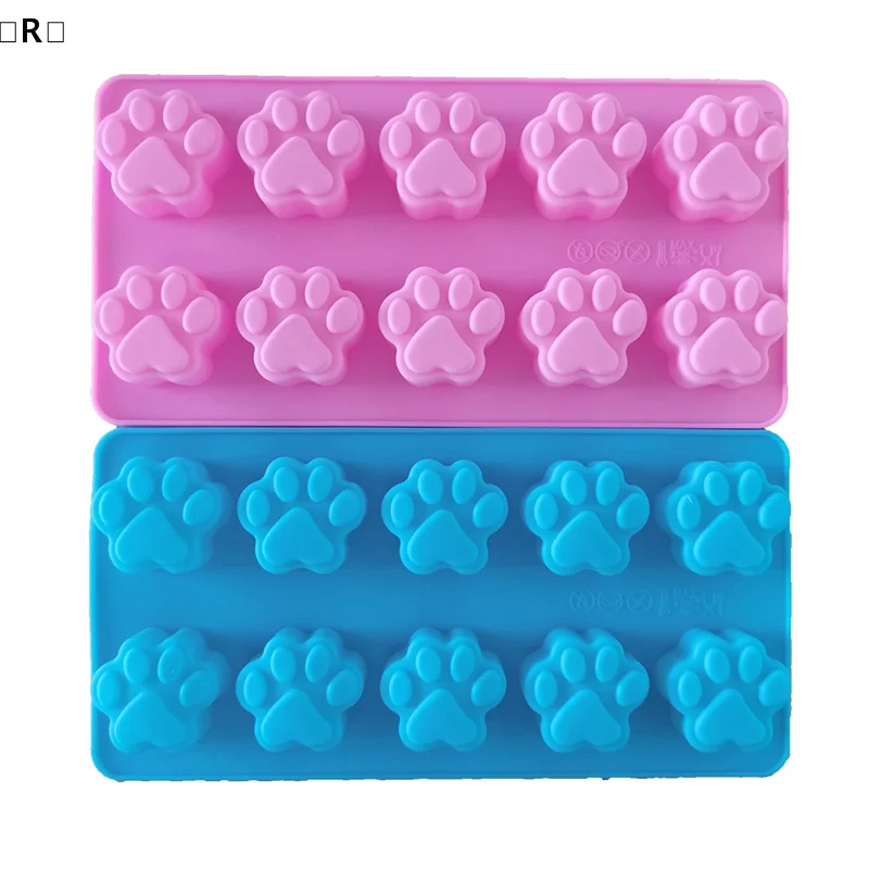 

PresseR pratique10 Cells Собака Кошачья Лапа Силиконовые формы для торта Для печенья Желе Форма для выпечки Ice Tray PresseWinter2larla
