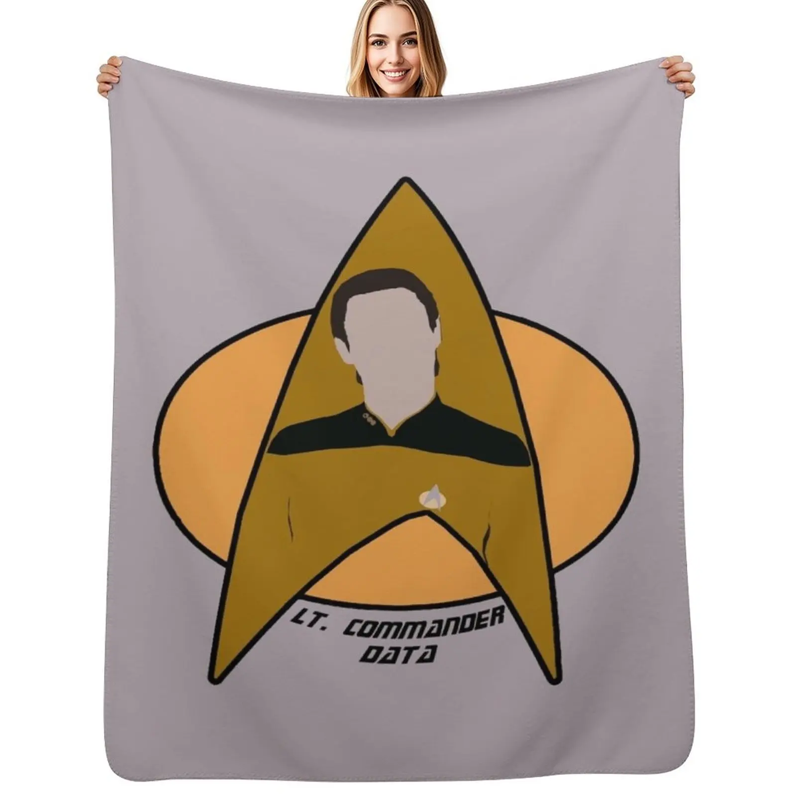 

Lt. Commander Data Throw Blanket Decorative Throw Large sofa bed Blankets