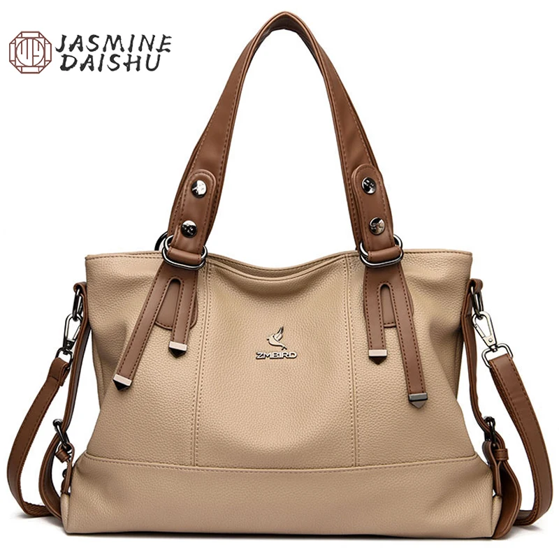 Luxury High Quality Soft Leather Handbags Designer Retro Crossbody Bags for Women Large Capacity Ladies Shoulder Messenger Bag