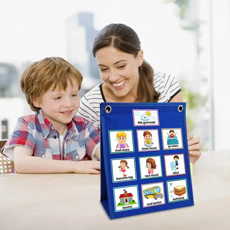 Calendrier visuel pour enfants, tableau d'autocollants de comportement pour enfants, calendrier d'apprentissage multifonctionnel pour enfants, étanche, robuste, bon