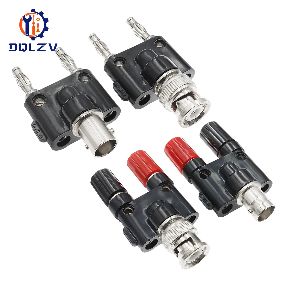 1 szt. BNC do dwóch podwójnych 4mm bananowych męskich żeńskich złącze koncentryczne Adapter RF