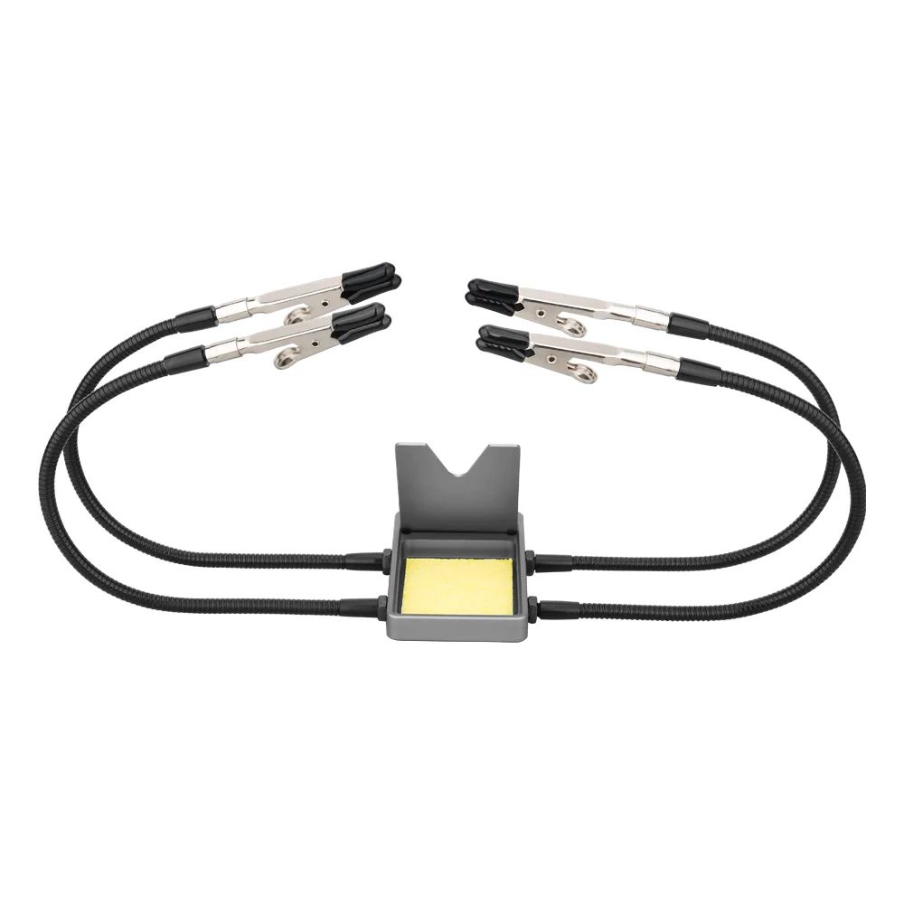GVDA GD300 Soldering Iron Stand Soldering Holder for Soldering Iron Tips Circuit Board Bracket with Flexible Arm Cleaning Sponge