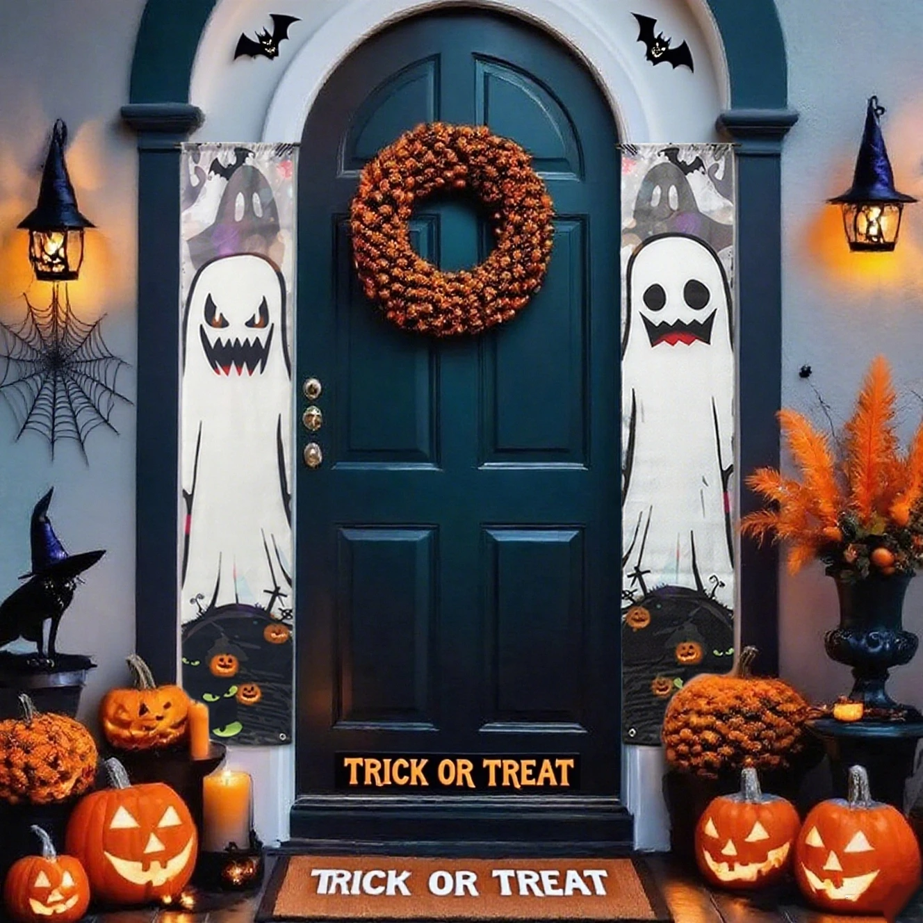 Баннер для Хэллоуина, декор для дома и вечеринки, в тематике "Трюк или лакомство"