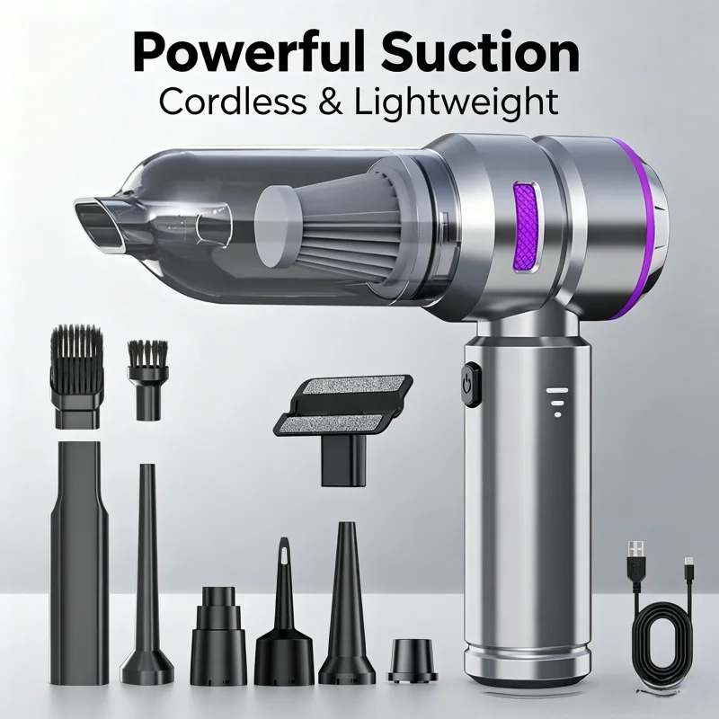 

NEW High-power portable hand-held vacuum cleaner vehicle-mounted household two-in-one powerful dust collector