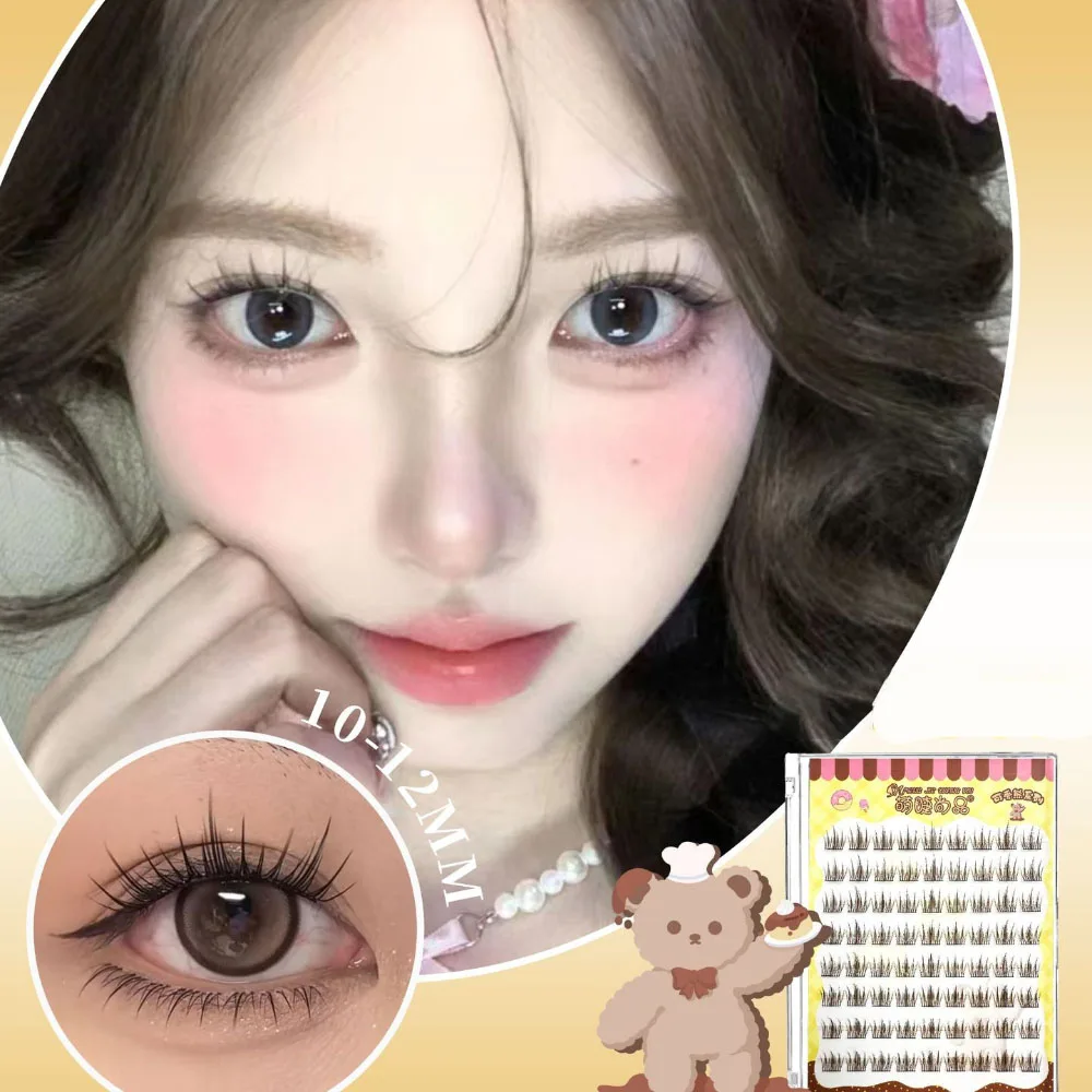 

8 Rows Natural Manga False Eyelashes Self-adhesive Single Cluster Natural Comic Simulation Fake Lashes Makeup Supplies