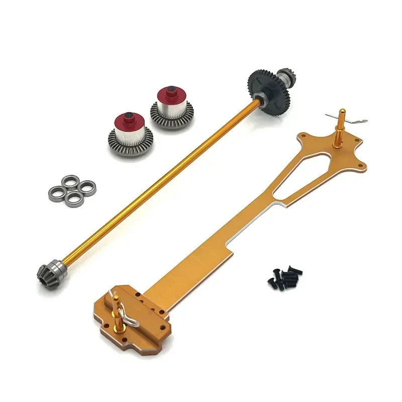 Wltoys-Ensemble d'arbre d'entraînement central, engrenage de réduction, engrenage moteur 27T, pièces de mise à niveau de voiture 124007 RC, 124016, 124017, 124018, 124019, 1/12