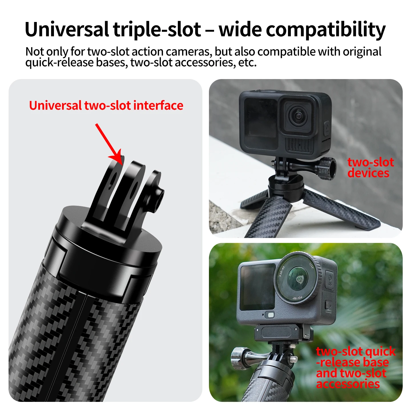 Aluminium-Desktop-Stativ mit Dämpfung, rutschfesten Fußpolstern für Telefon-Vlogs, stabile Unterstützung für Insta360 GoPro DJI Gimbal-Kamera – Detail 4