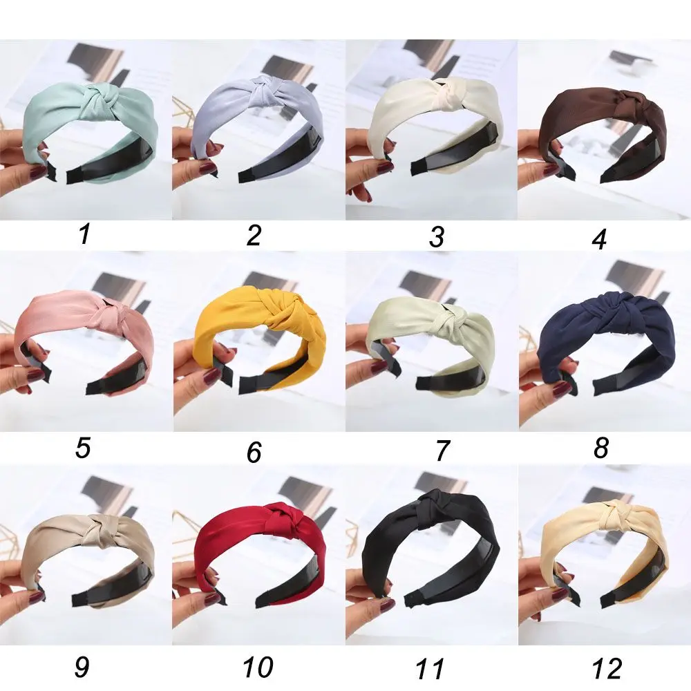 Knot Headdress Headwear Beauty Accessory Wide Side Headband for Women Girl Hair Hairband Hair Hoop