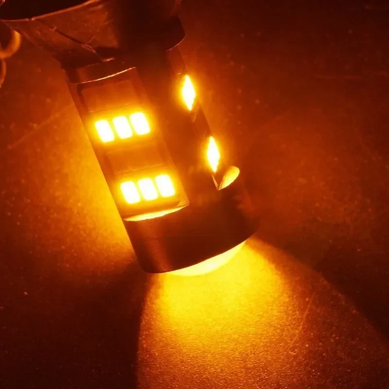 BA15S Decoding Dual Color LED Turn Signal Light  Daytime Running Lights