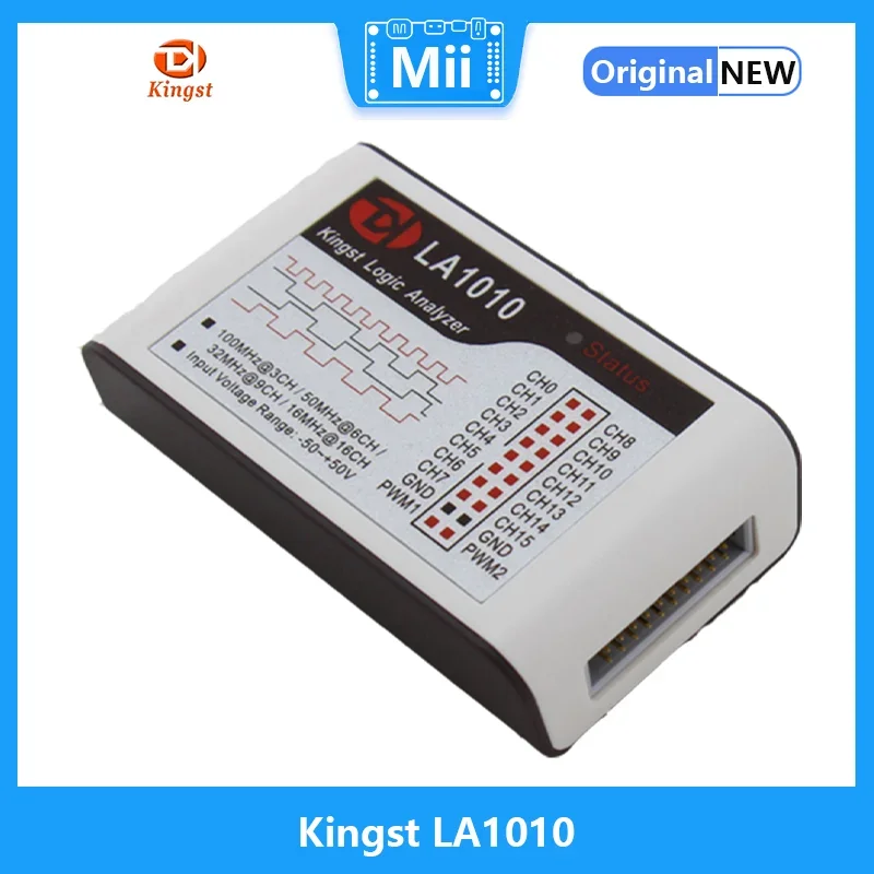 Kingst  LA1010  LA1016 USB Logic Analyzer 100M max sample rate,16Channels,10B samples,  MCU ,FPGA debug tool, english software