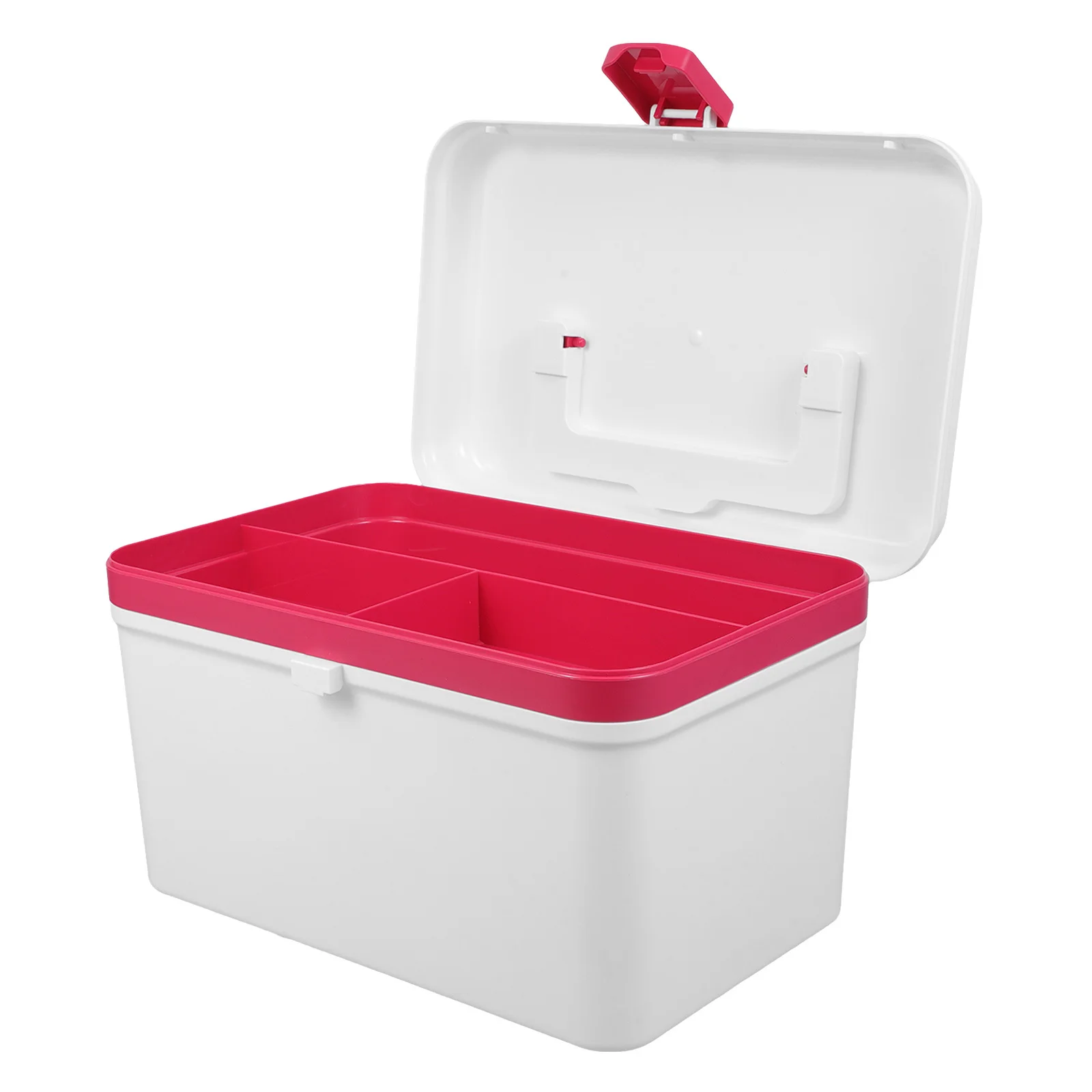 صندوق مساعد كبير، حاوية تنظيم تخزين طبية فارغة، منظم أدوية محمول للمنزل، صندوق إسعافات أولية فارغ #2