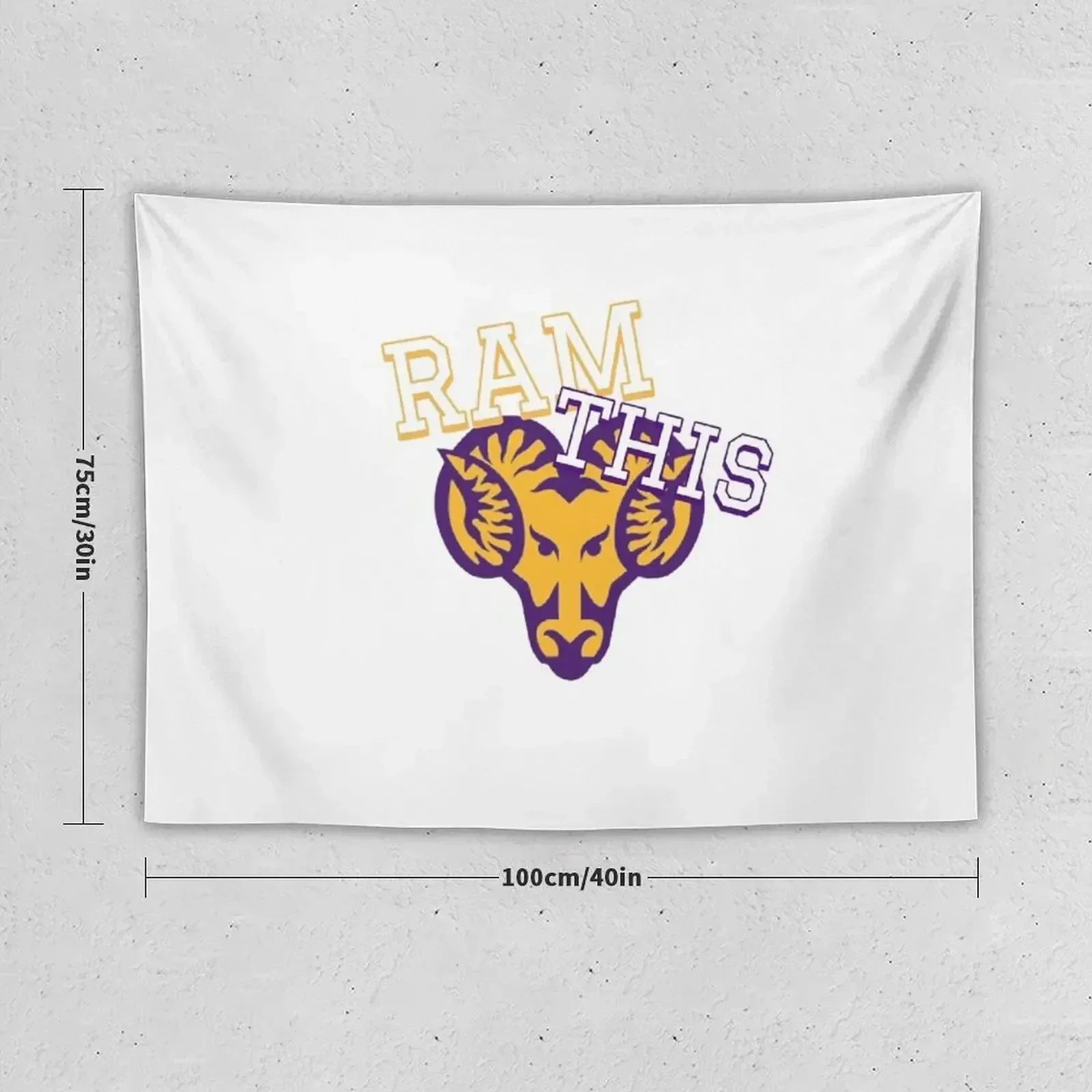 West Chester University Ram This Tapestry Room Decore Aesthetic Decorative Wall Murals Wallpaper Tapestry