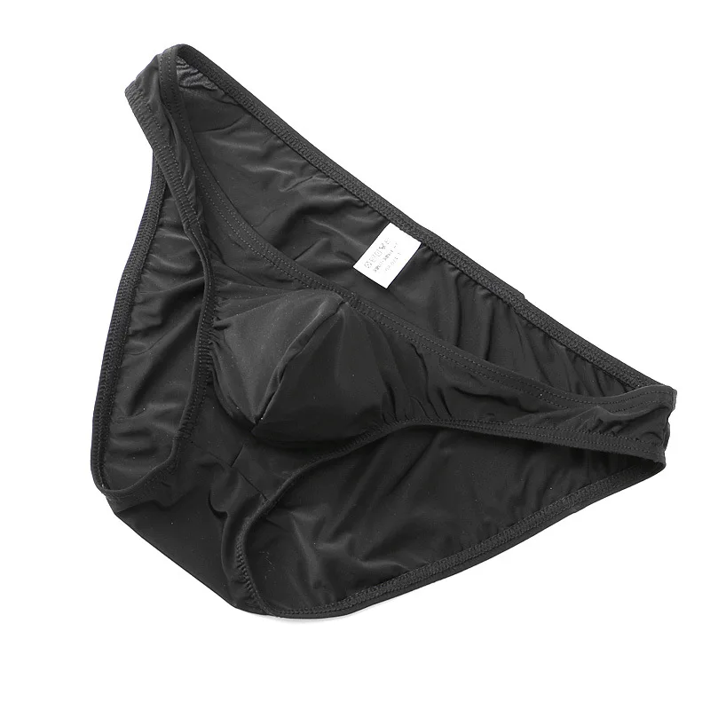 

Мужское сексуальное короткое нижнее белье из ледяного шелка, ультратонкие прозрачные легкие быстросохнущие трусики для геев, эротические с низкой талией, U-образная выпуклая сумка, танга