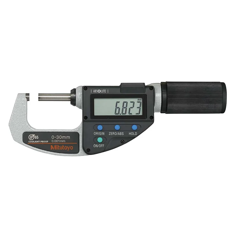 Mitutoyo Quickmike метрический диапазон 0-30 мм, разрешение 0,001 мм, IP54, АБСОЛЮТНЫЕ микрометры Digimatic 293-666-20 MDQ-30MX