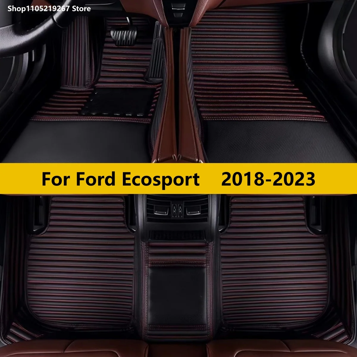 

Автомобильные коврики для Ford Ecosport 2018 2019 2020 2021 2022 2023, полный комплект, кожаные, всепогодные, автомобильные коврики-подушки