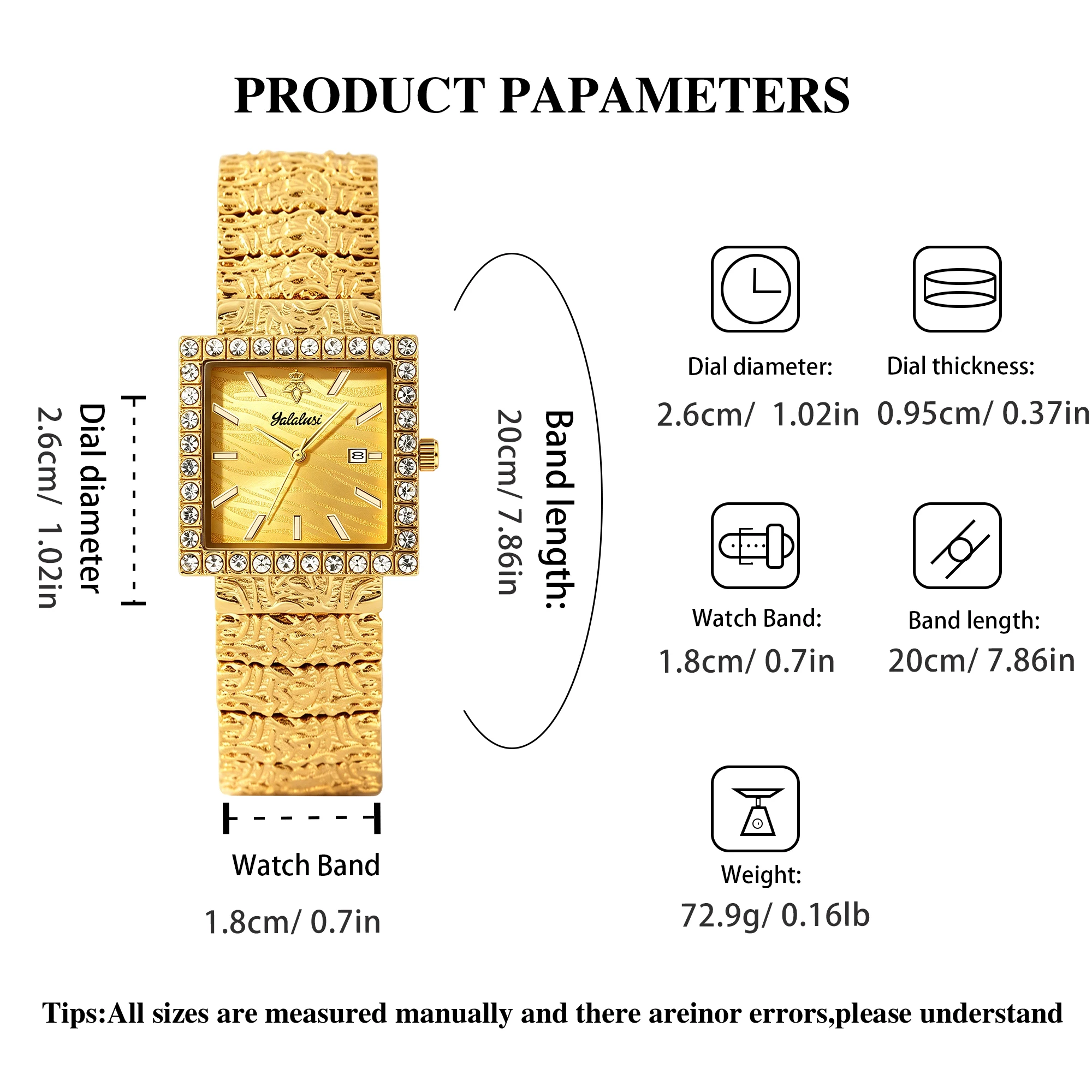 YaLaLuSi Fashionable Ladies’ Bracelet Watch: a Compact, Square-Faced, Elegant Quartz Timepiece Reloj