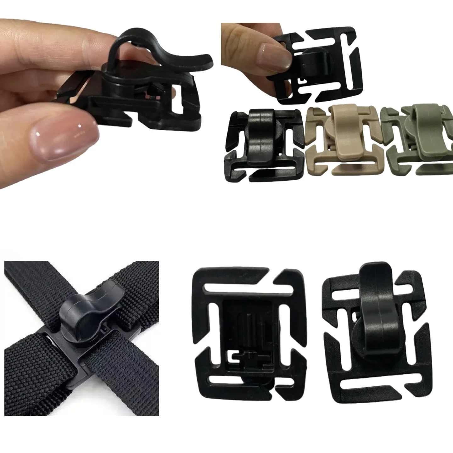 Clip de tubo para beber giratorio Molle, vejiga de hidratación, trampa de tubo para beber, Clip de correas para manguera Molle se adapta al paquete de agua Camelbak, 2/4 Uds.