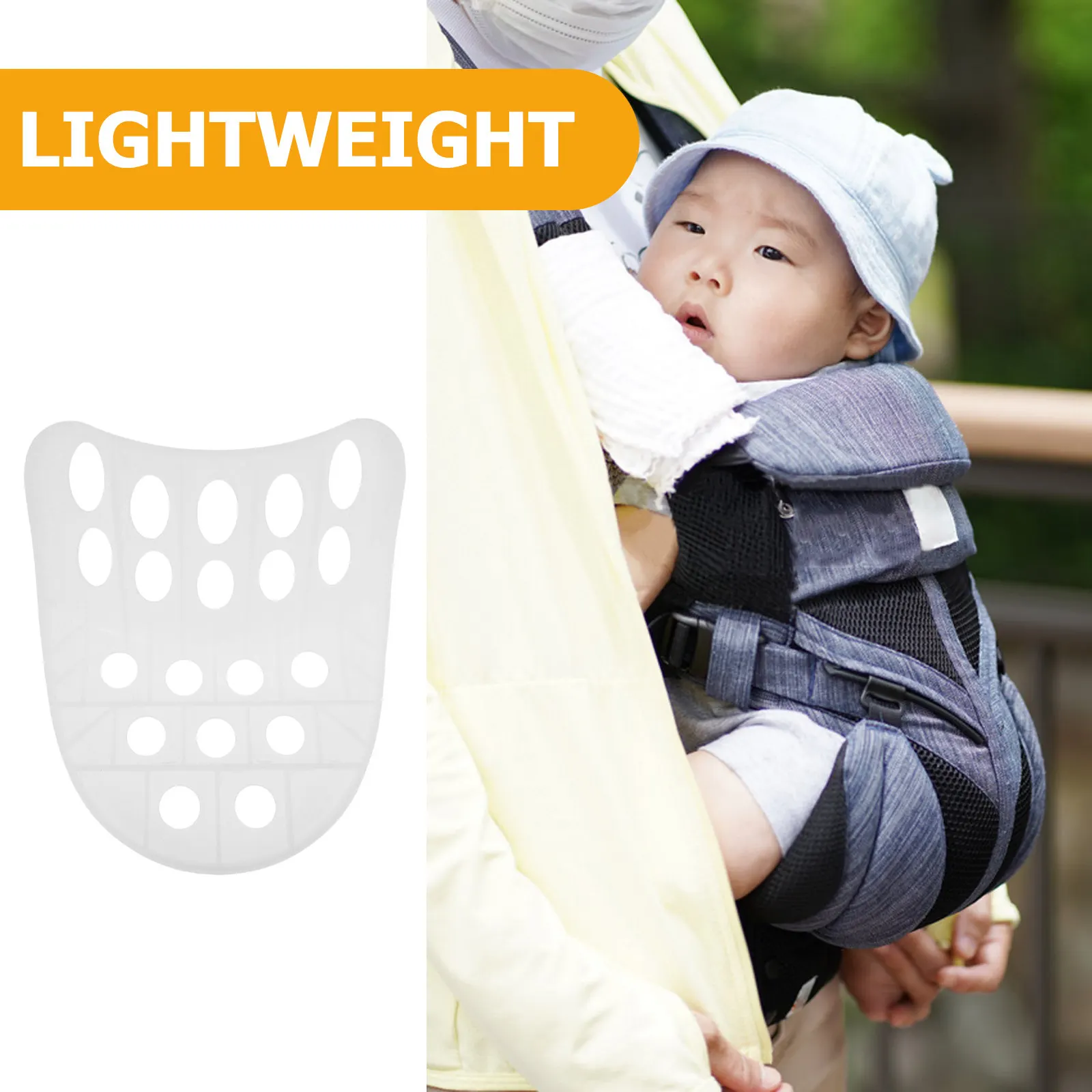 Hip Seat Carrier Back Support Insert for Babies Breathable Mesh Ergonomic Lightweight Foldable Portable Replaceable Core Plastic