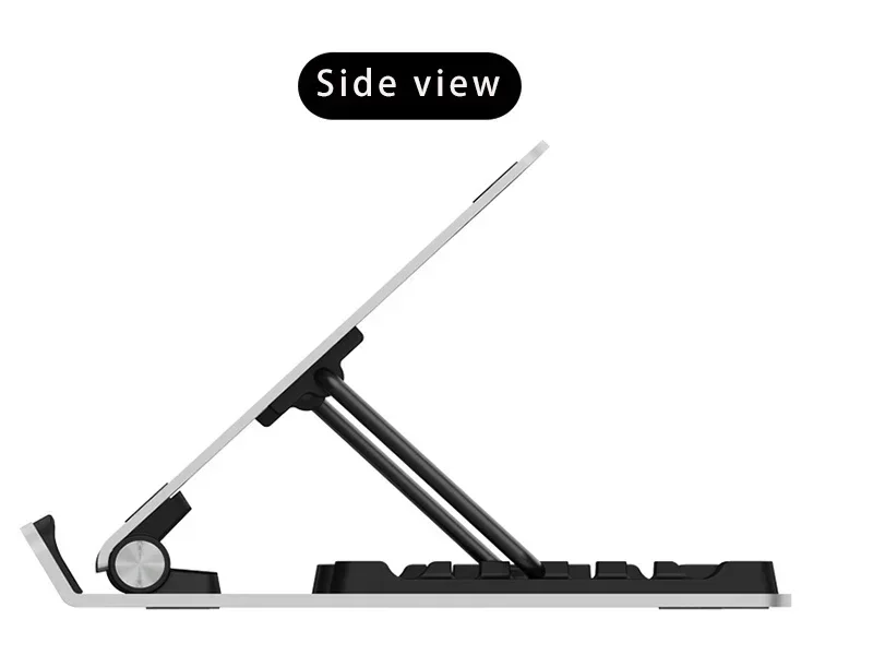 Grade 7 Adjustable Aluminum Laptop Cooling Holder with 17-inch cooling pad for desks and laptops