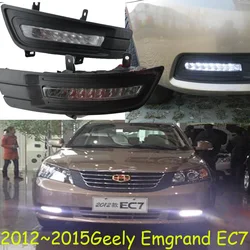 1pcs car accessories bupmer head light Geely Emgrand EC7 fog light 2012~2015y LED Geely EC7 headlamp