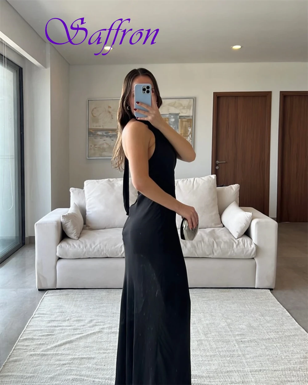 تخصيص مثير الأسود الرسن ألف خط أكمام مساء اللباس رائعة جيرسي فساتين لحضور الحفلات الموسيقية مزاجه عيد ميلاد حزب أثواب