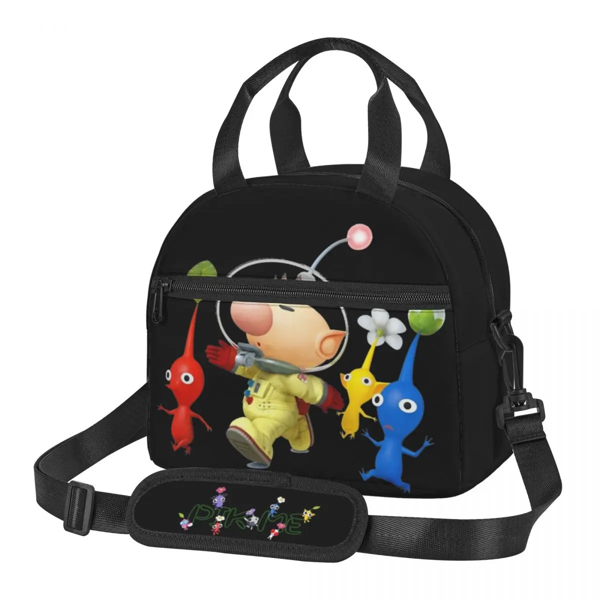 Large Insulated Lunch Boxes With Adjustable Shoulder Strap Pik Me Pikmin Logo Accessories Unique Lunch Container Thermal Cooler