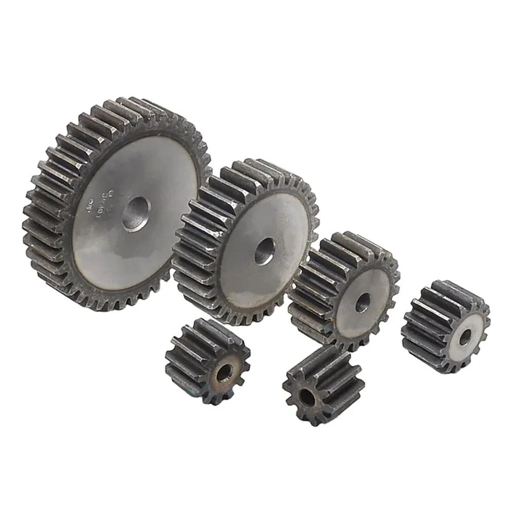 

45 # Прямозубые шестерни из стали, 1 шт., прямозубая шестерня из углеродистой стали, модуль 1.5, 88-120 зубьев, толщина 15 мм