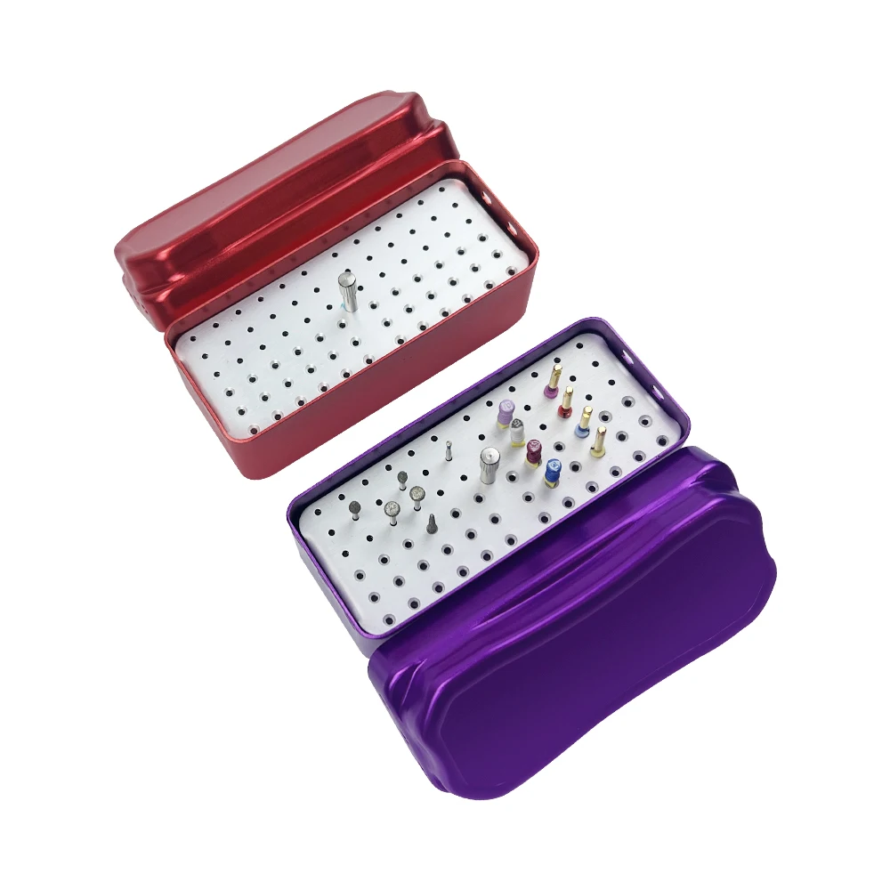 72 Holes Car Needle Disinfection Box Empty Core Soaking Box Root Canal File Storage Box High-temperature Resistant Disinfection