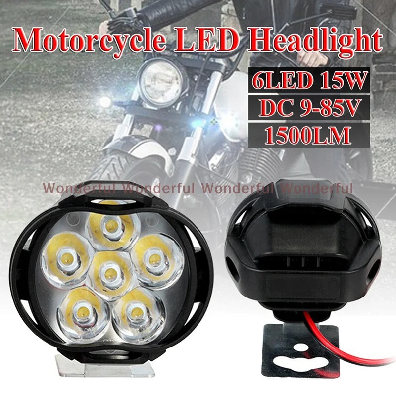 

1pc DC 9-85V For Motorbike Moto External Front Led Focus Spotlights Motorcycle Led Headlight High Bright Led Lights Lamp