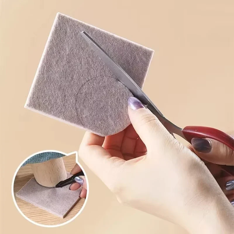 45/72Pcs Thicken Self Adhesive Felt Chair Leg Pads Floor Protectors Furniture Legs Table Leg Covers Round Bottom Anti-Slip Pads image 4