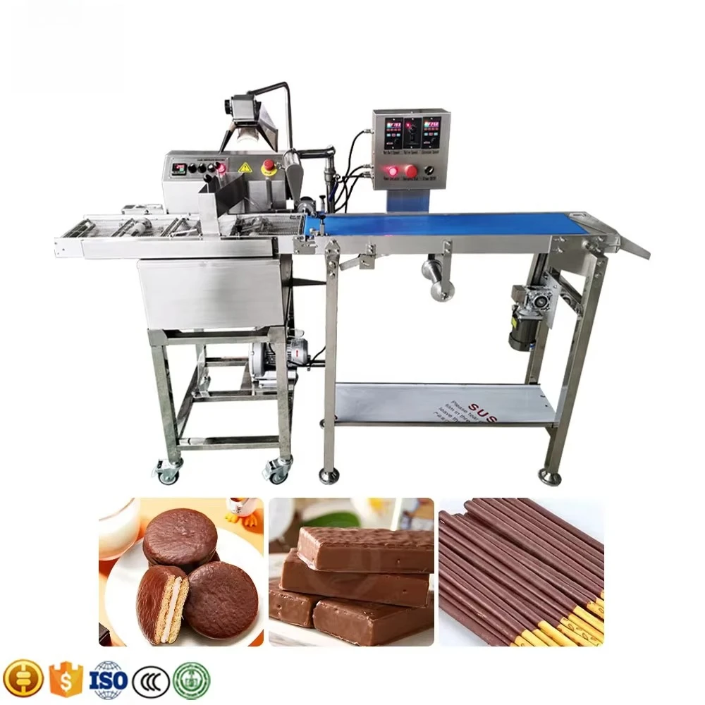 เครื่องเคลือบช็อกโกแลต / การเคลือบช็อกโกแลต / สายการผลิตการเคลือบช็อกโกแลต