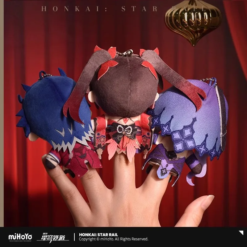 [Genuine] Game Honkai Star Rail Sparkle  Finger Puppet Anime Cosplay Diy Accessories Black Swan Pendant Sampo Keychain Gift