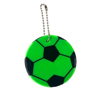Football Reflective Keychain for Kids Night Safety Key Chain for Bags Backpack Pendant Reflector for Things Traffic Security
